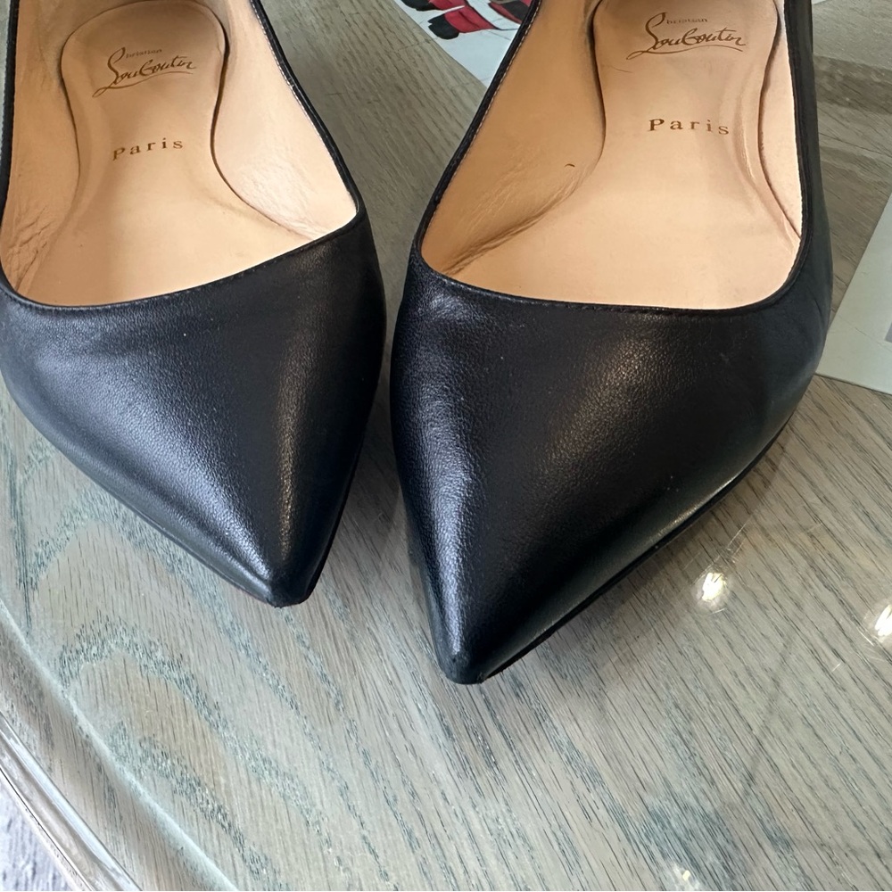 Christian Louboutin Black Pointed Flats - Picture 14 of 14